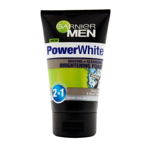 Garnier Men Power White Shaving + Cleansing Brightening Foam 100ml